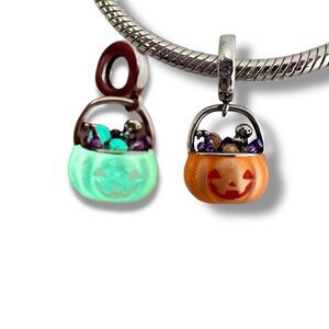 Halloween Pumpkin Glow in the Dark S925 Pandora Moments Compatible Charm